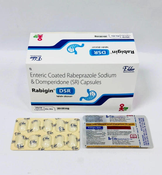 Rabigin DSR - Enteric Coated Rabeprazole Sodium & Domperidone (SR) Capsules (20+30mg)