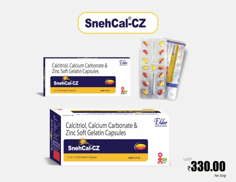 SnehCal-CZ - Calcitriol, Calcium Carbonate & Zinc Soft Gelatin Capsules