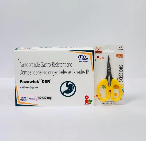 Pazowick DSR - Pantoprazole Gastro-resistant and Domperidone Prolonged-release Capsules IP (40mg + 30mg)