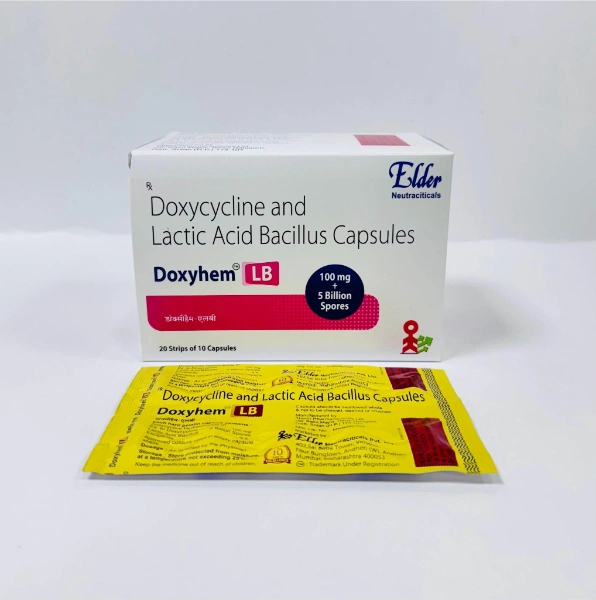Doxyhem LB - Doxycycline and Lactic Acid Bacillus Capsules (100mg + 5 Billion Spores)