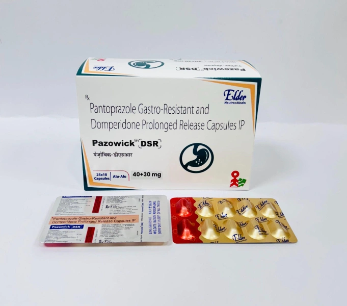 Pazowick DSR - Pantoprazole Gastro-Resistant and Domperidone Prolonged Release Capsules IP (40+30mg)